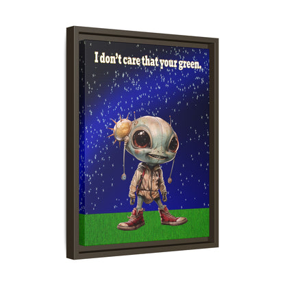 I don't care that your green - framed canvas art ('snoops' background)