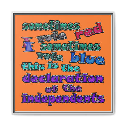 declaration of the independents - framed canvas art (crusta)
