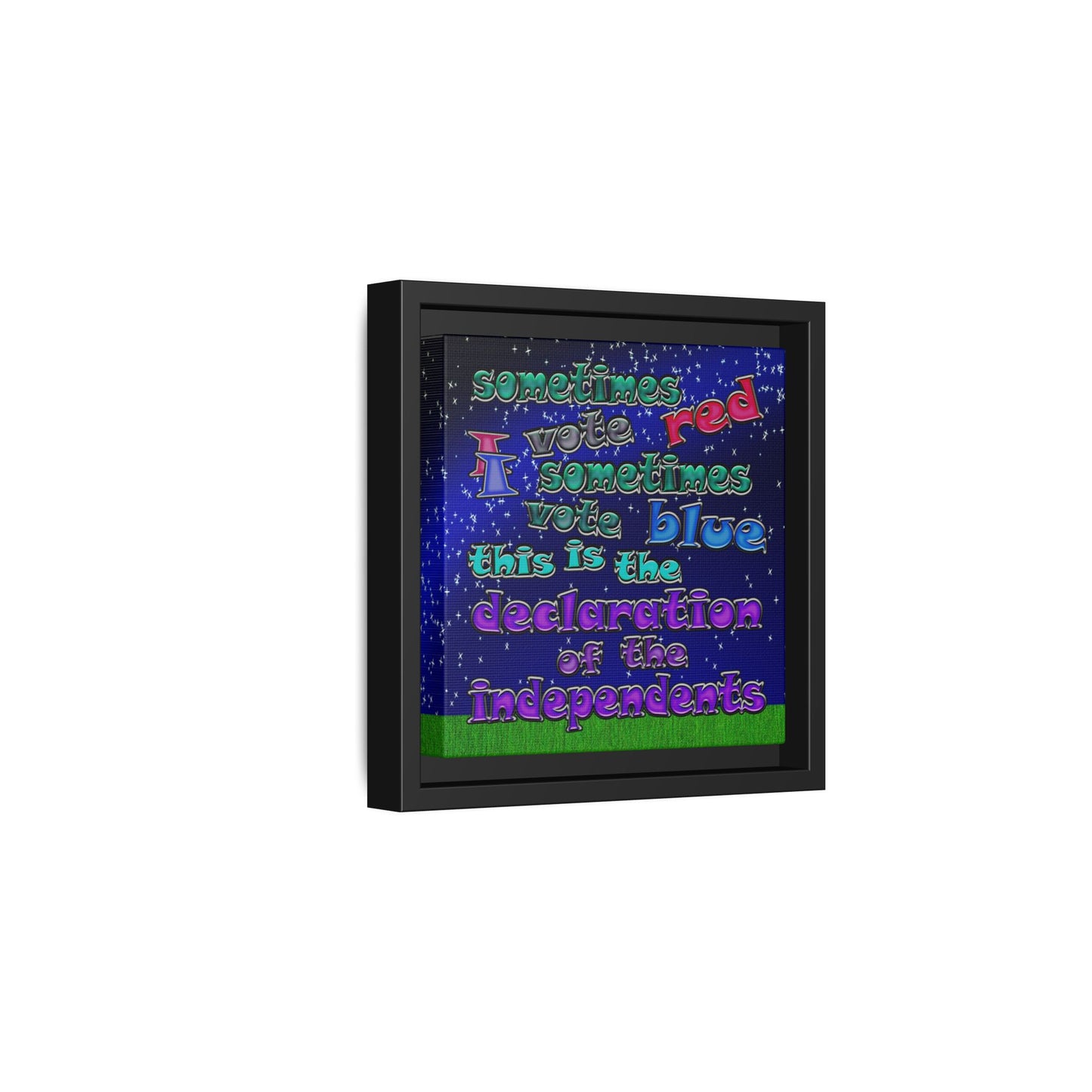 declaration of the independents - framed canvas art ('snoops' background)