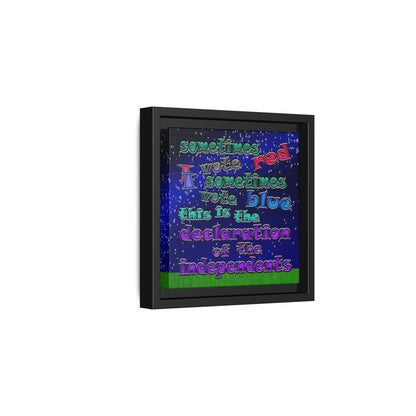 declaration of the independents - framed canvas art ('snoops' background)