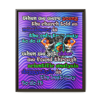 doggystyle - framed canvas art (purple wave)