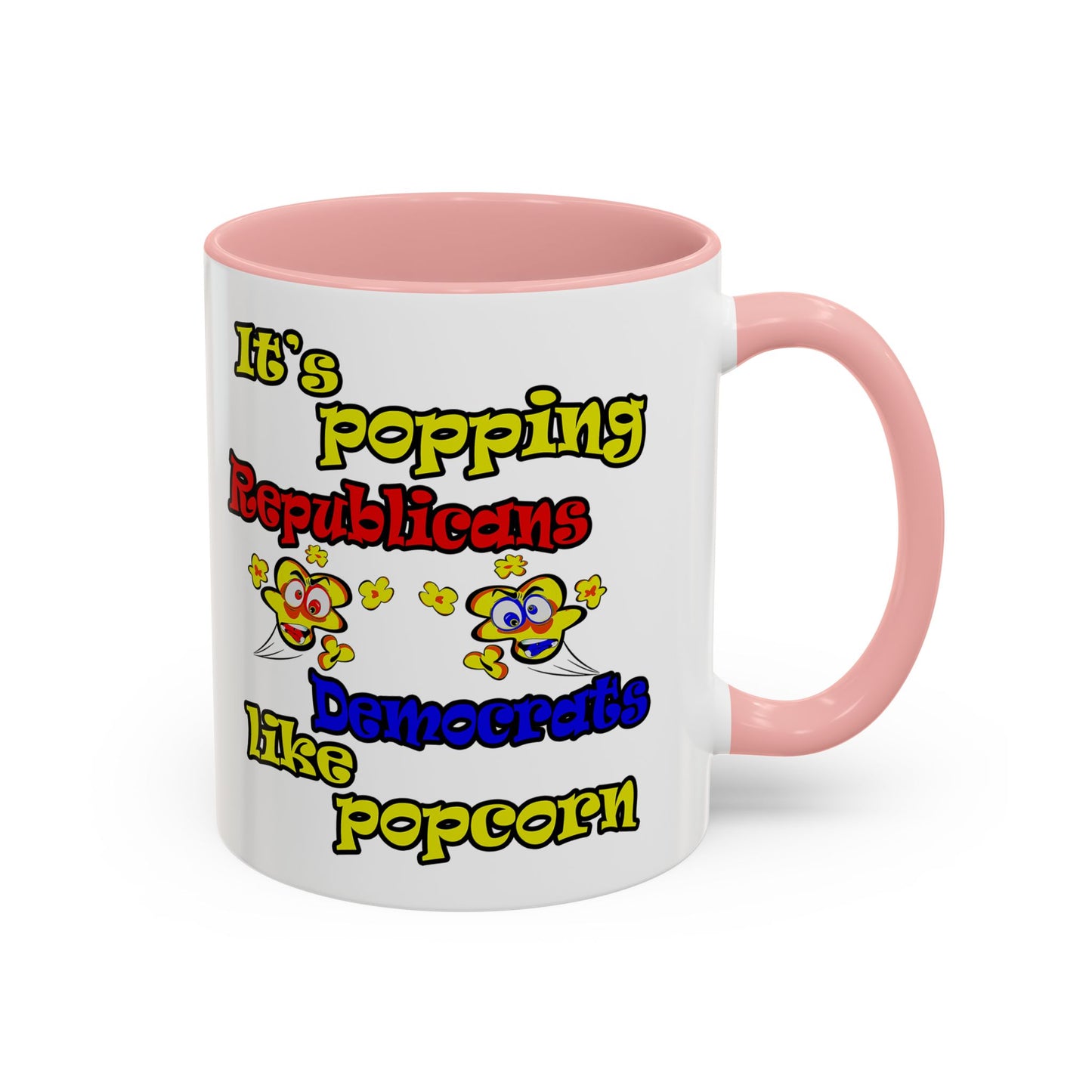 popping like popcorn - Accent Mug (white)