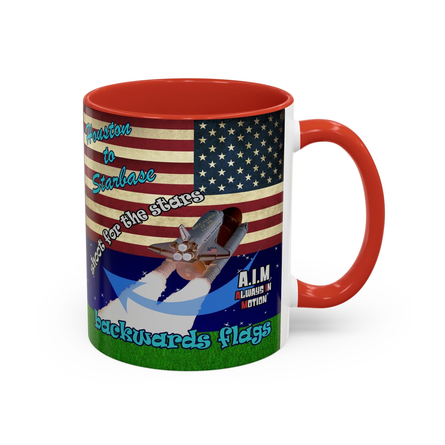 shoot for the stars - Accent Mug ('snoops' background)