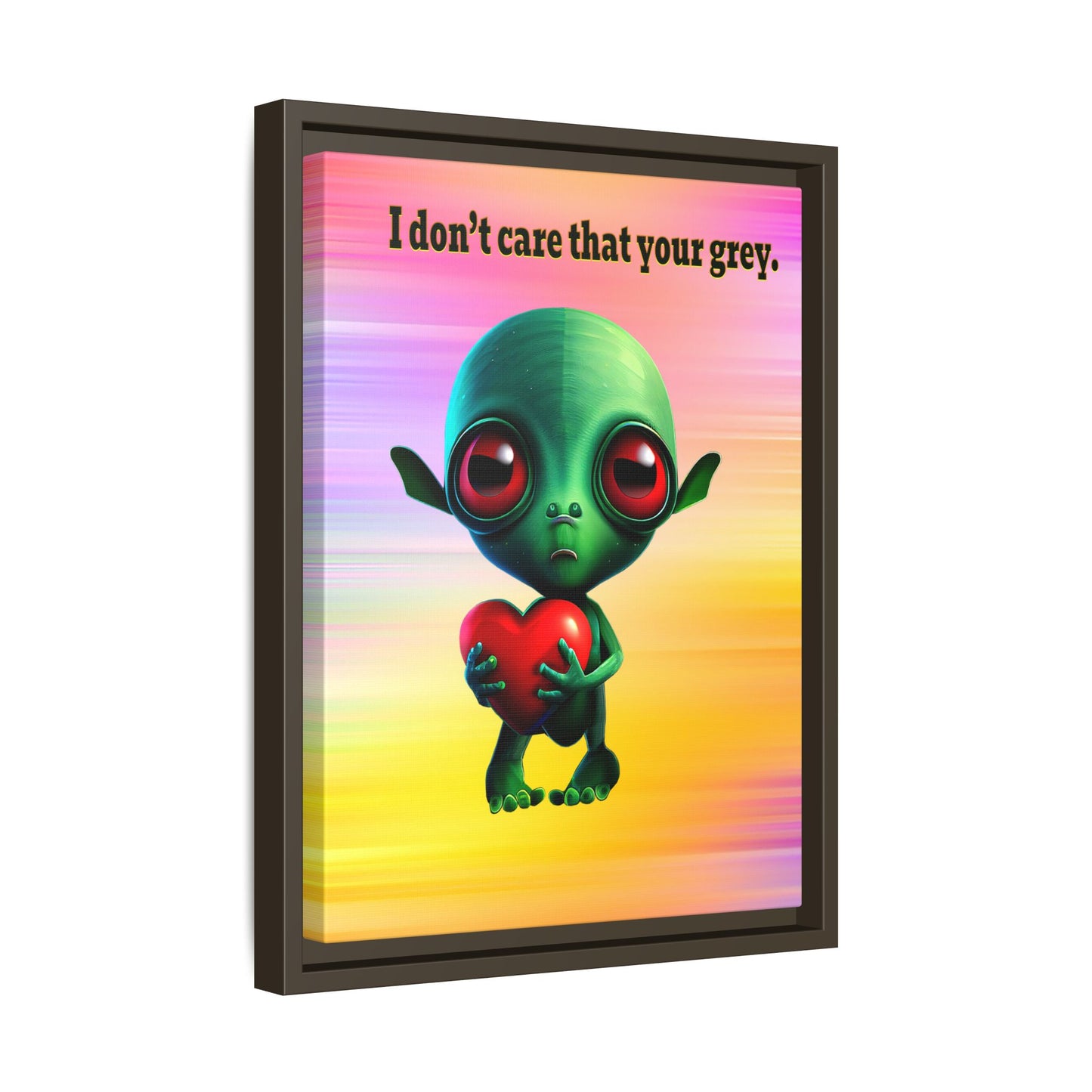 I don't care that your grey - framed canvas art (color blur)