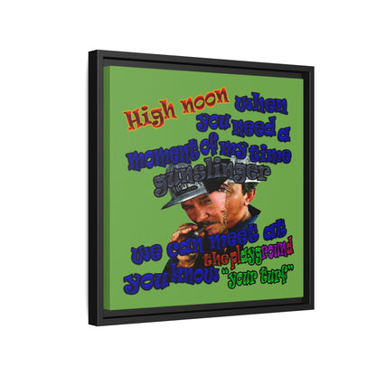 high noon - framed canvas art (green)