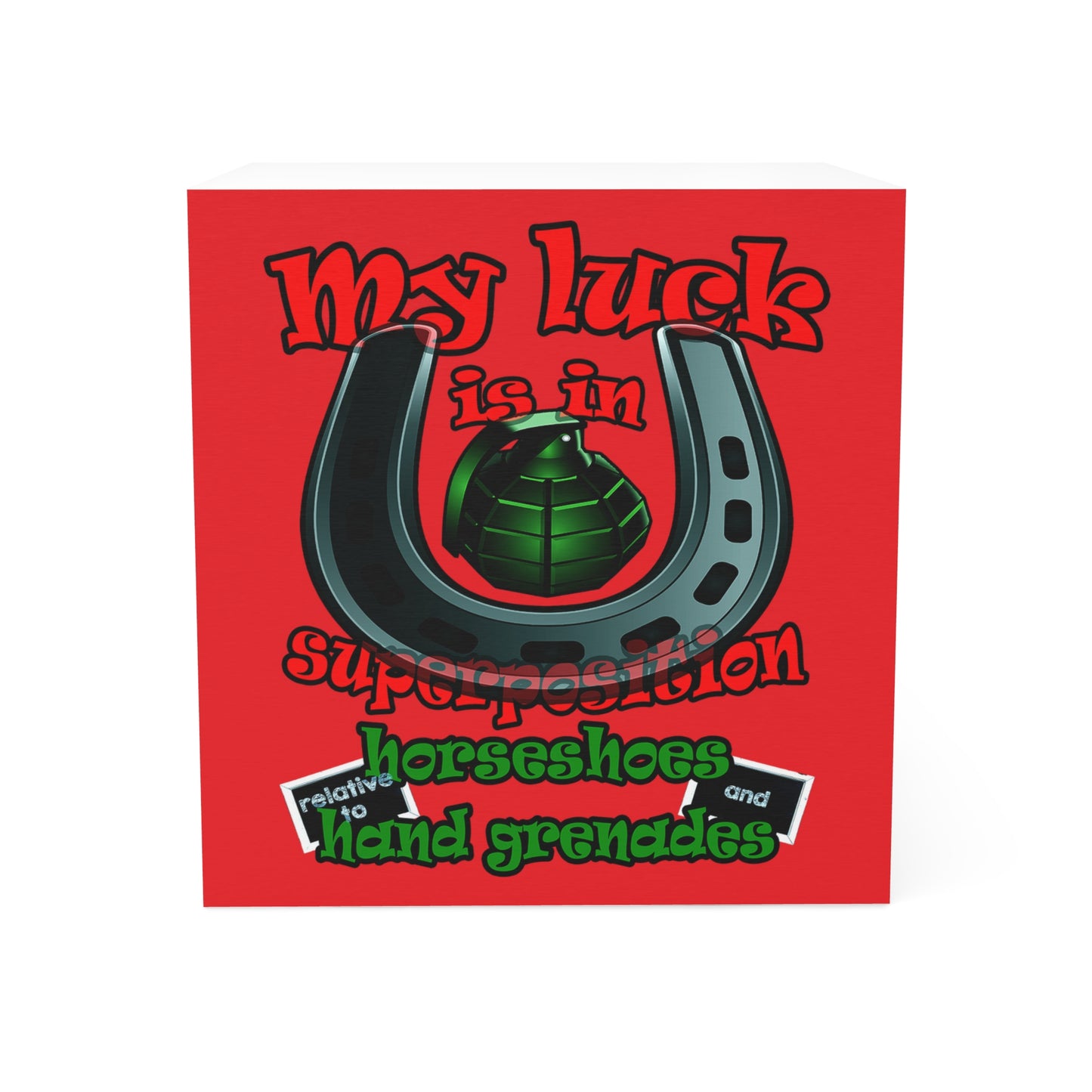 my luck - note cube (red)