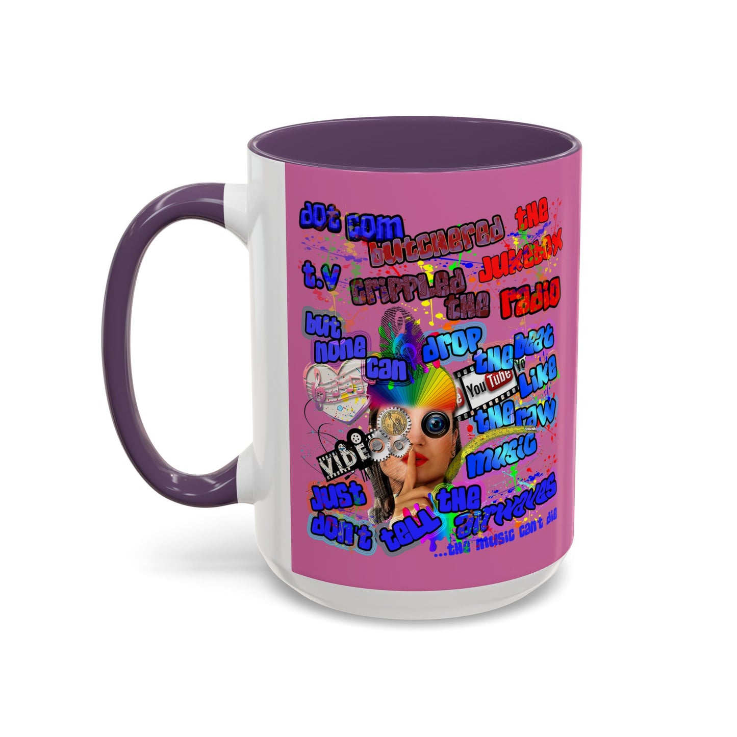 drop the beat - Accent Mug (light pink)
