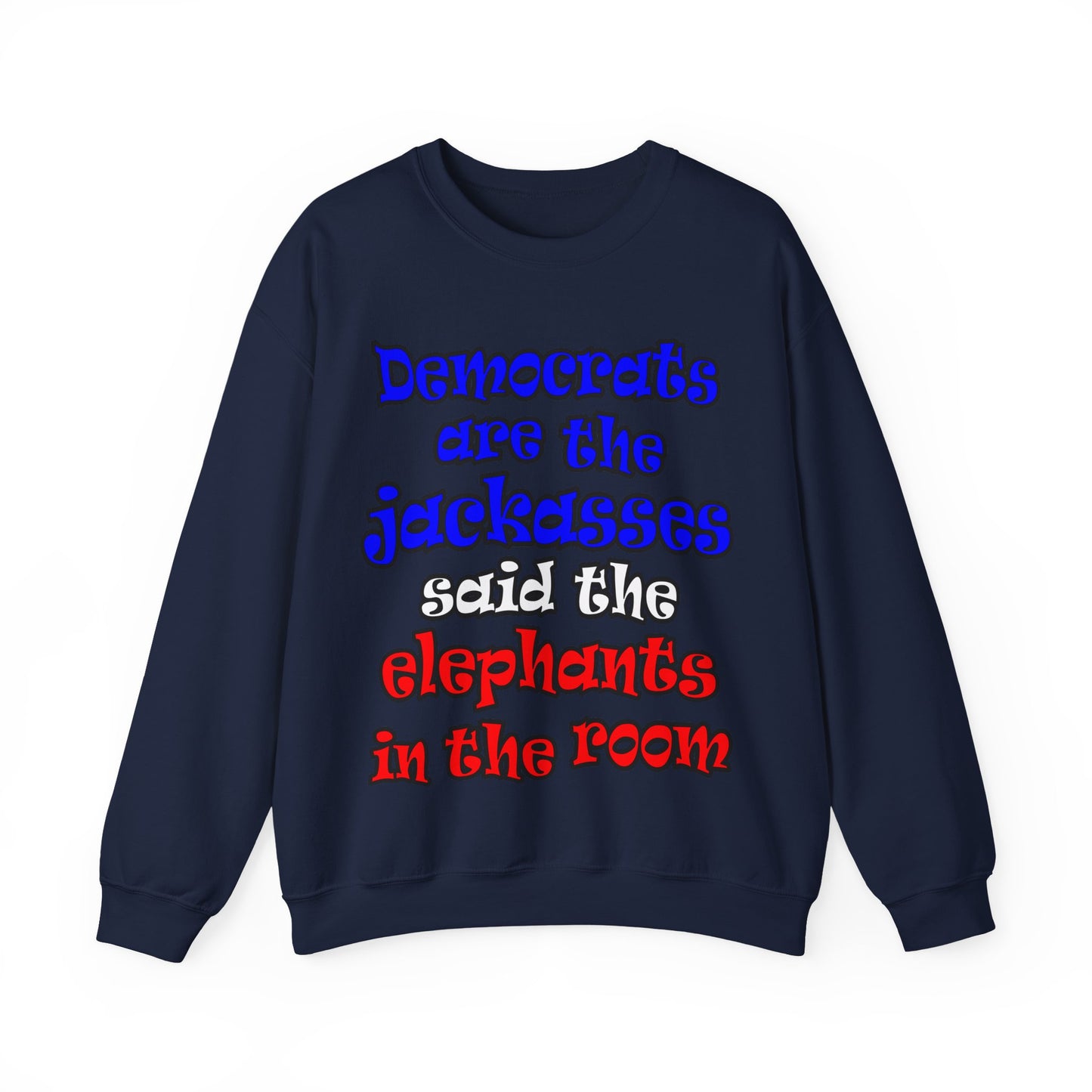 donkeys and elephants - Unisex Heavy Blend™ Crewneck Sweatshirt
