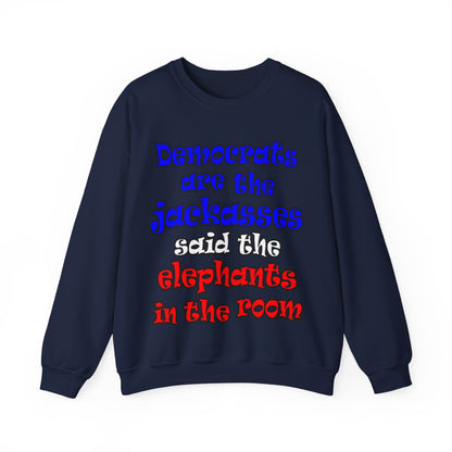 donkeys and elephants - Unisex Heavy Blend™ Crewneck Sweatshirt