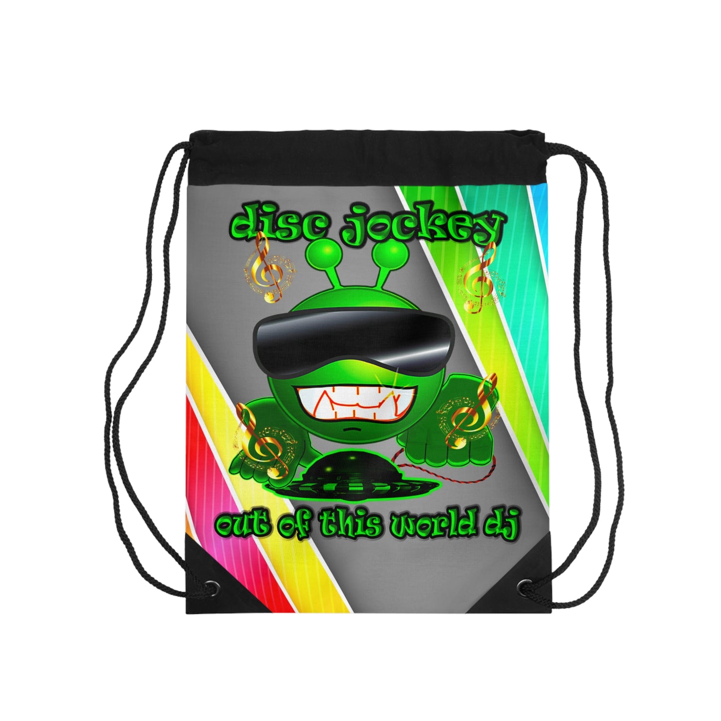 disc jockey - Drawstring Bag (rainbow split)