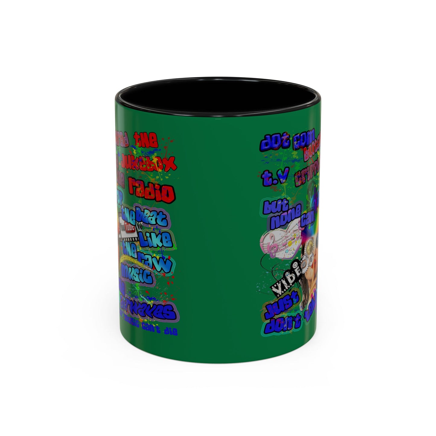 drop the beat - Accent Mug (dark green)