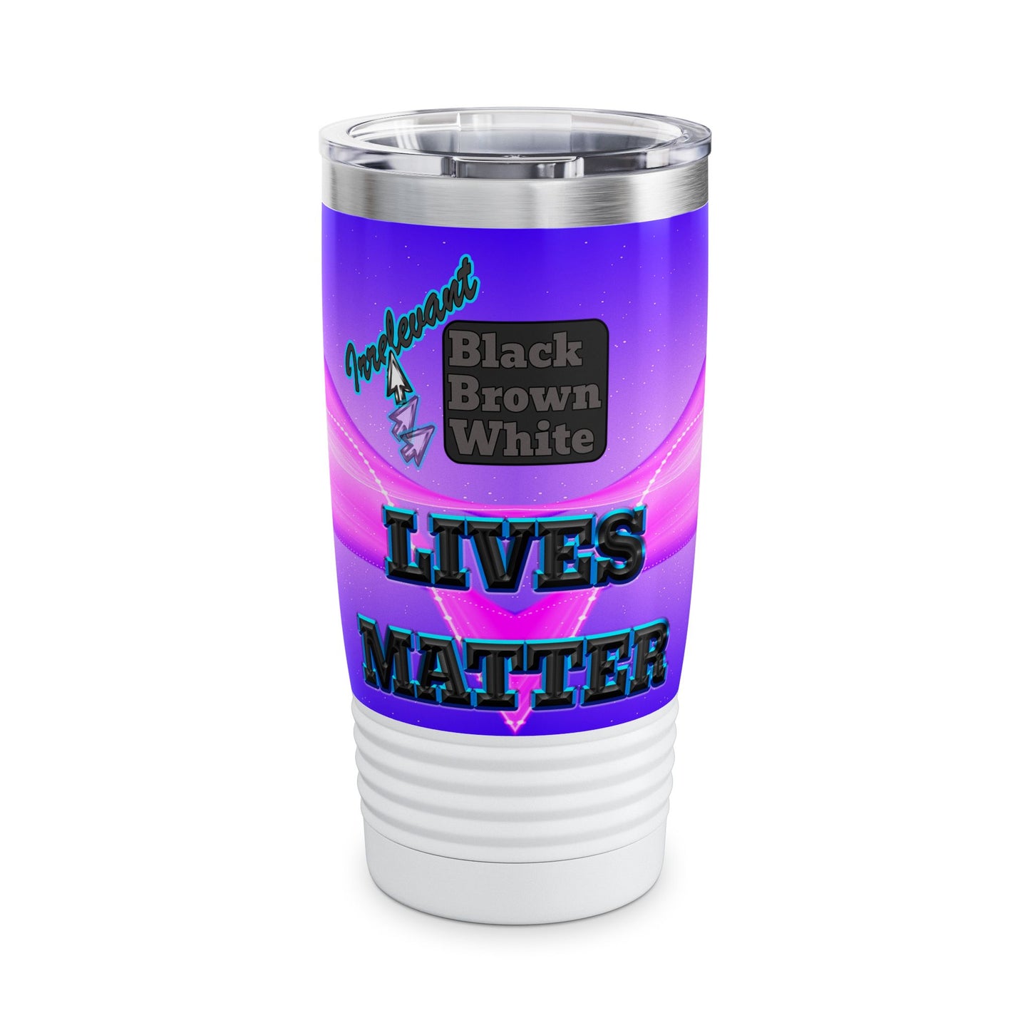 irrelevant - Ringneck Tumbler, 20oz (purple-pink wave)