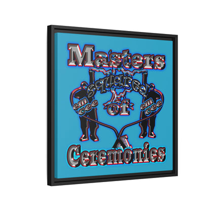 em cee squared - framed canvas art (turquoise)