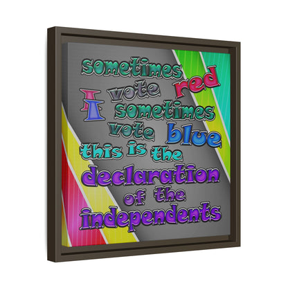 declaration of the independents - framed canvas art (rainbow split)