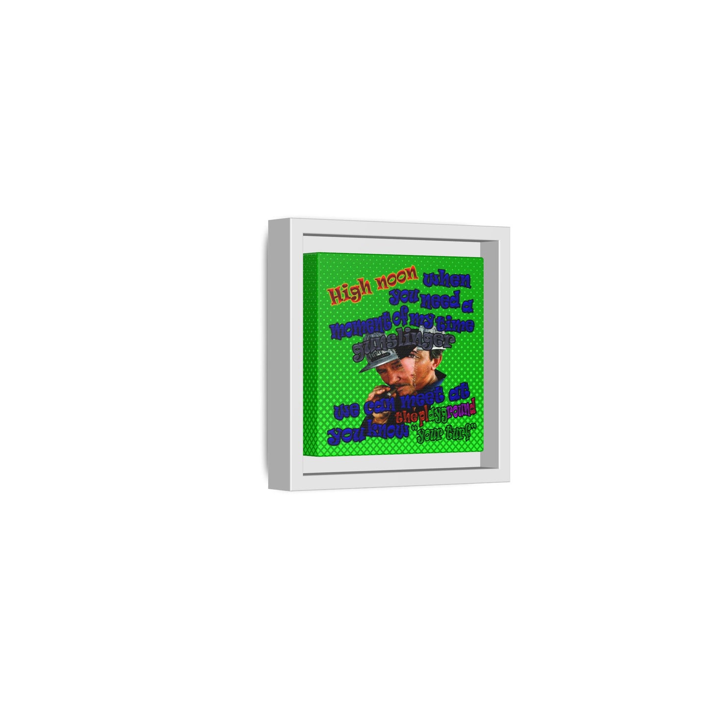 high noon - framed canvas art (logo green)