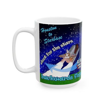 shoot for the stars - White Mug ('snoops' background)