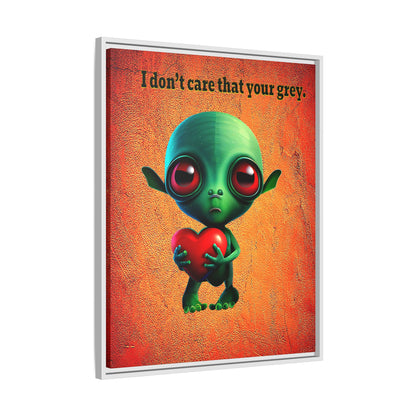 I don't care that your grey - framed canvas art (burnt orange)