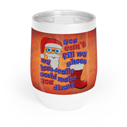 santa's shoes - Chill Wine Tumbler (burnt orange)
