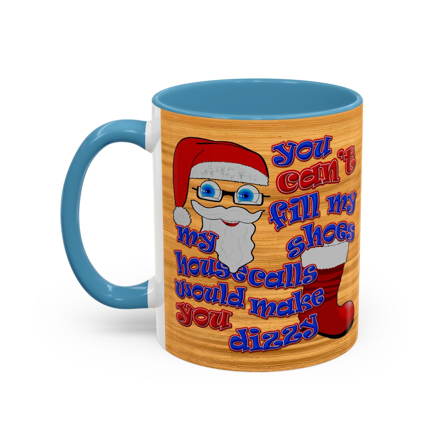 santa's shoes - Accent Mug (butterscotch wood finish)