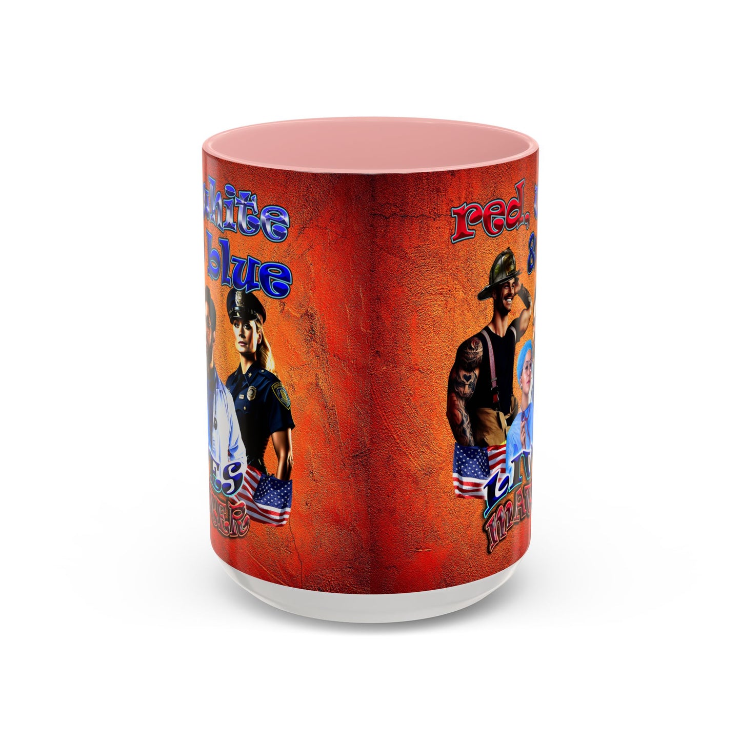 rw&b lives matter - Accent Mug (burnt orange)