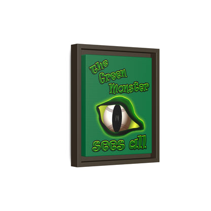 green monster - framed canvas art (dark green)
