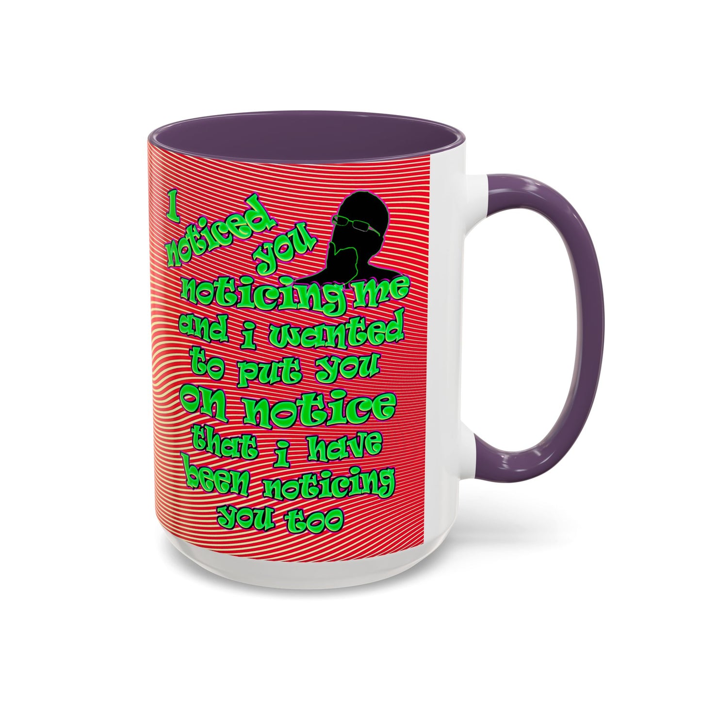 noticed you noticing - Accent Mug (yellow-orange wave)
