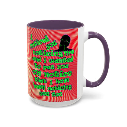 noticed you noticing - Accent Mug (yellow-orange wave)