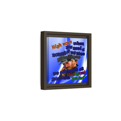 high noon - framed canvas art (blue-white wave)