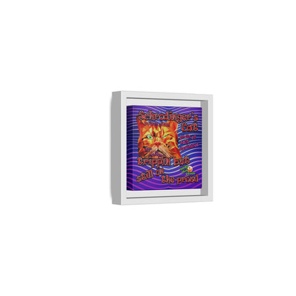 schrodinger's cat - framed canvas art (purple wave)