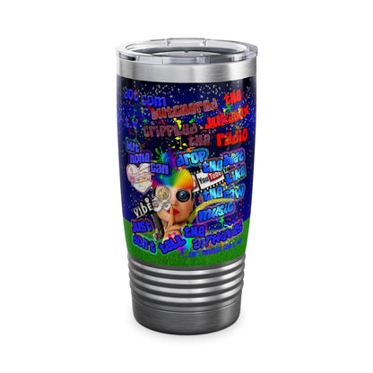 drop the beat - Ringneck Tumbler, 20oz  ('snoops' background)