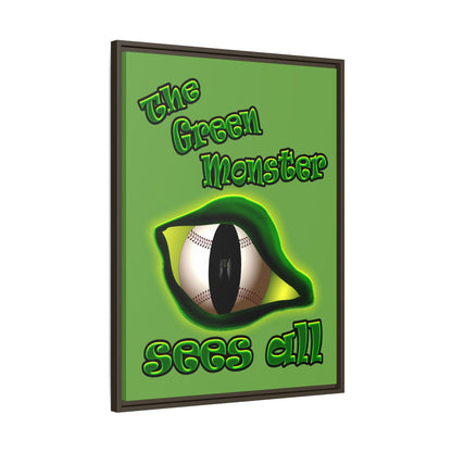 green monster - framed canvas art (green)