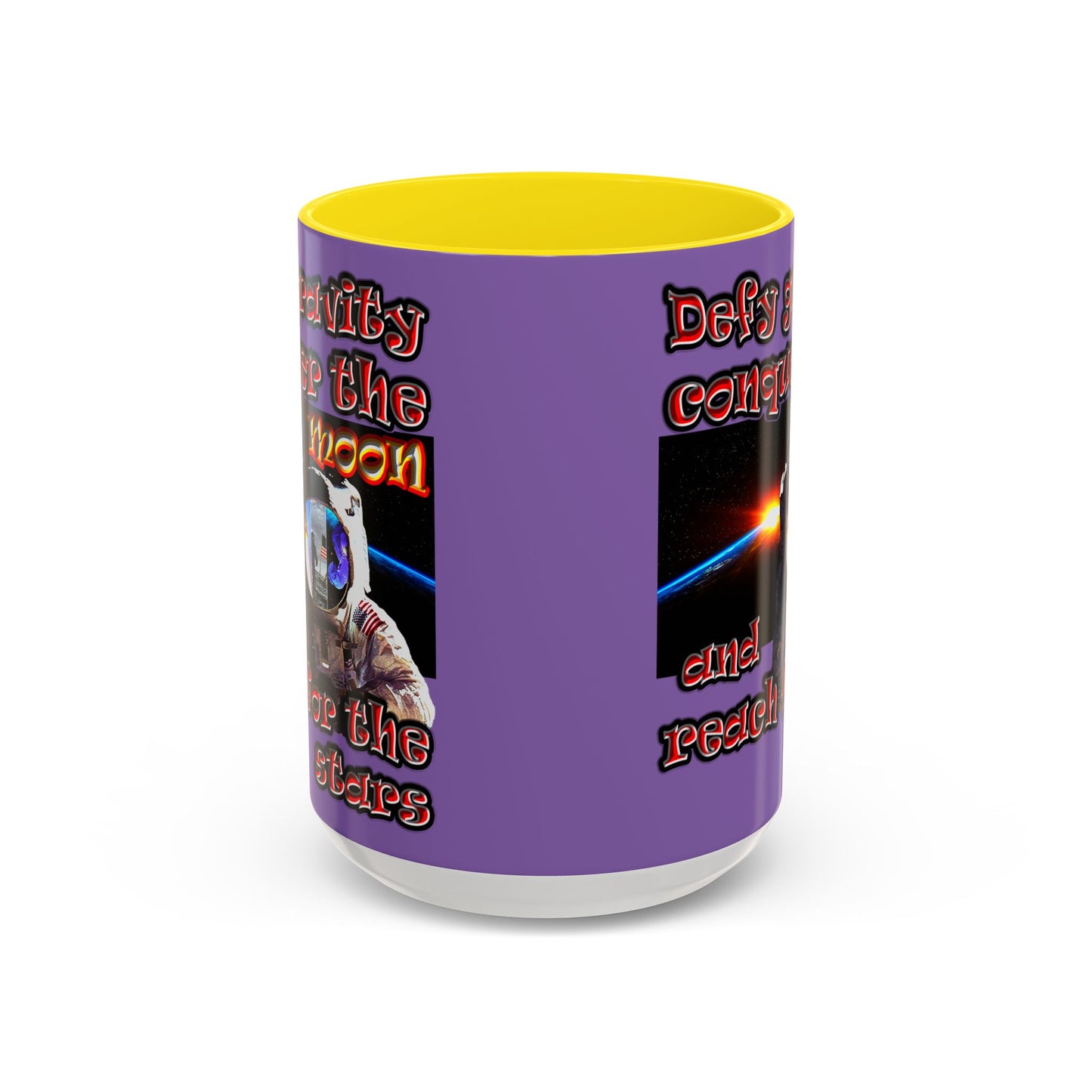 defy conquer reach - Accent Mug (light purple)