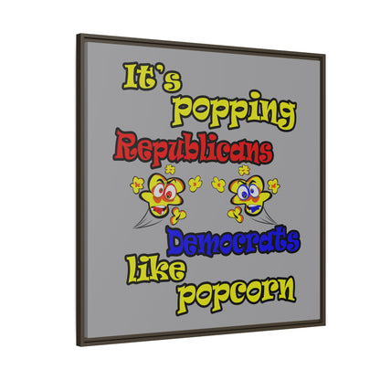 popping like popcorn - framed canvas art (grey)