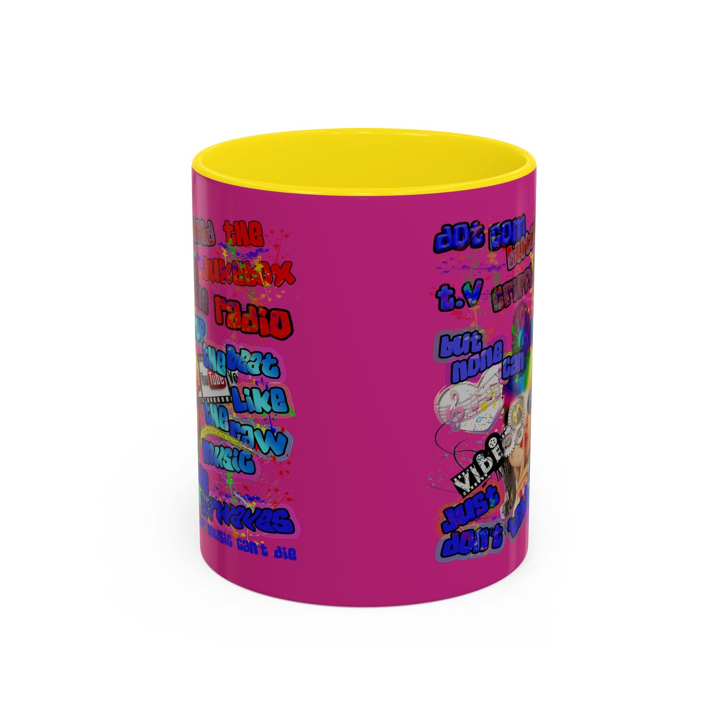 drop the beat - Accent Mug (pink)