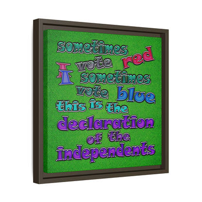 declaration of the independents - framed canvas art (green turf)