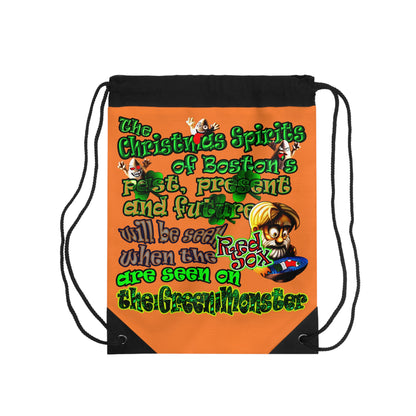 christmas spirits of boston - Drawstring Bag (crusta)
