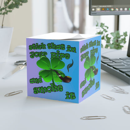 stick that in your pipe and smoke it - note cube (light blue-purple wave)