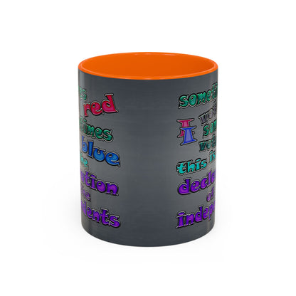 declaration of the independents - Accent Mug (grey-light grey)