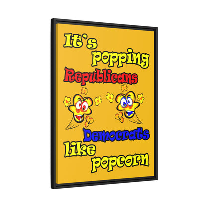 popping like popcorn - framed canvas art (yellow)