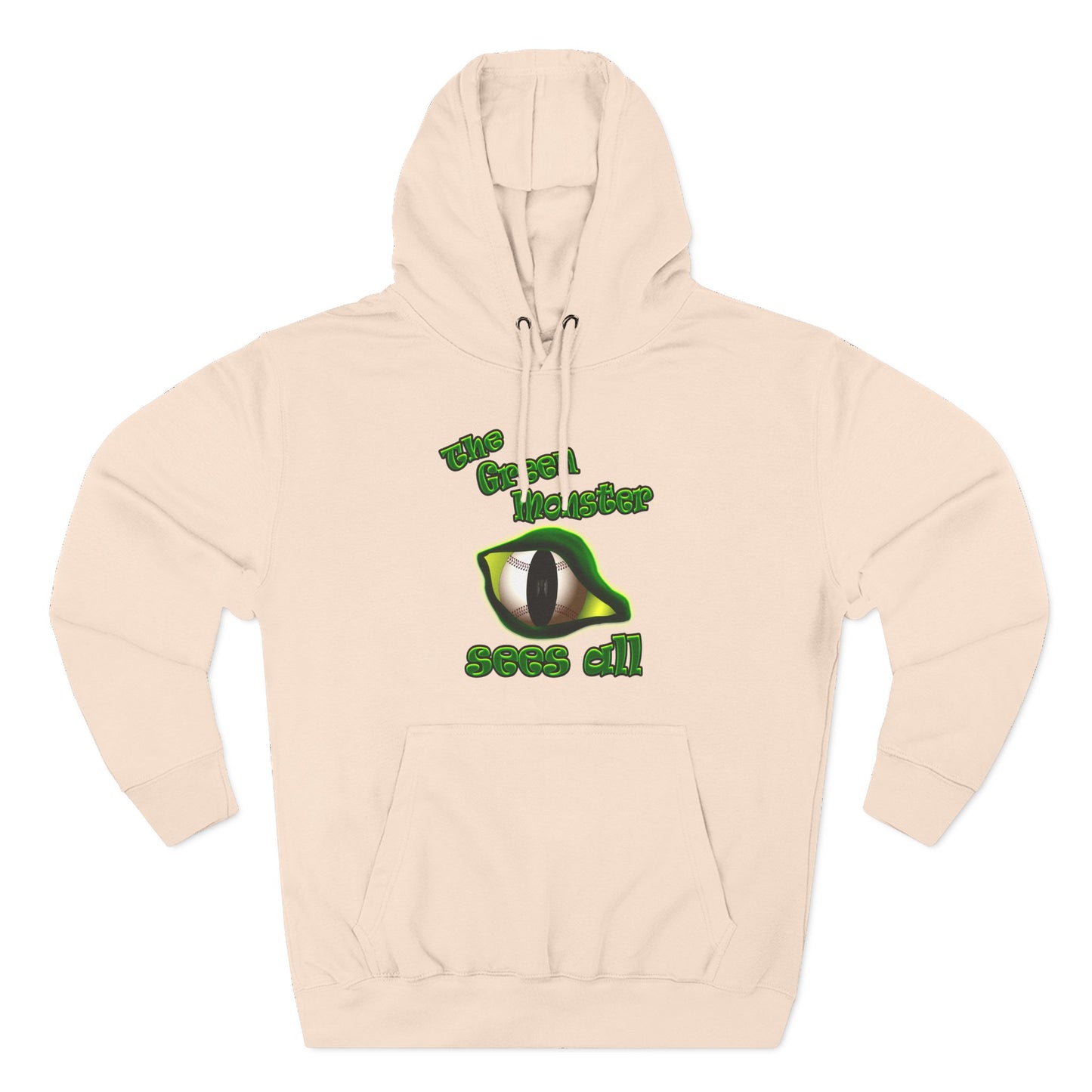 green monster - Three-Panel Fleece Hoodie