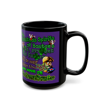 christmas spirits of boston - Black Mug (purple)