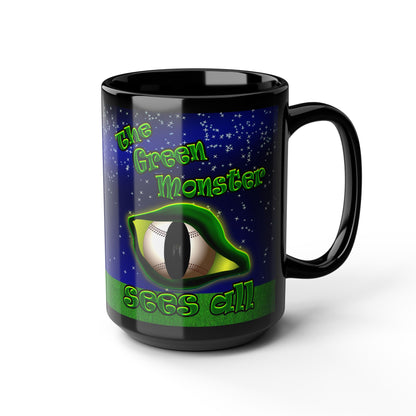 green monster - Black Mug ('snoops' background)