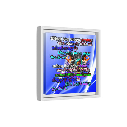 doggystyle - framed canvas art (blue-white wave)