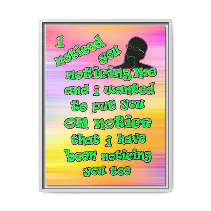 noticed you noticing - framed canvas art (color blur)