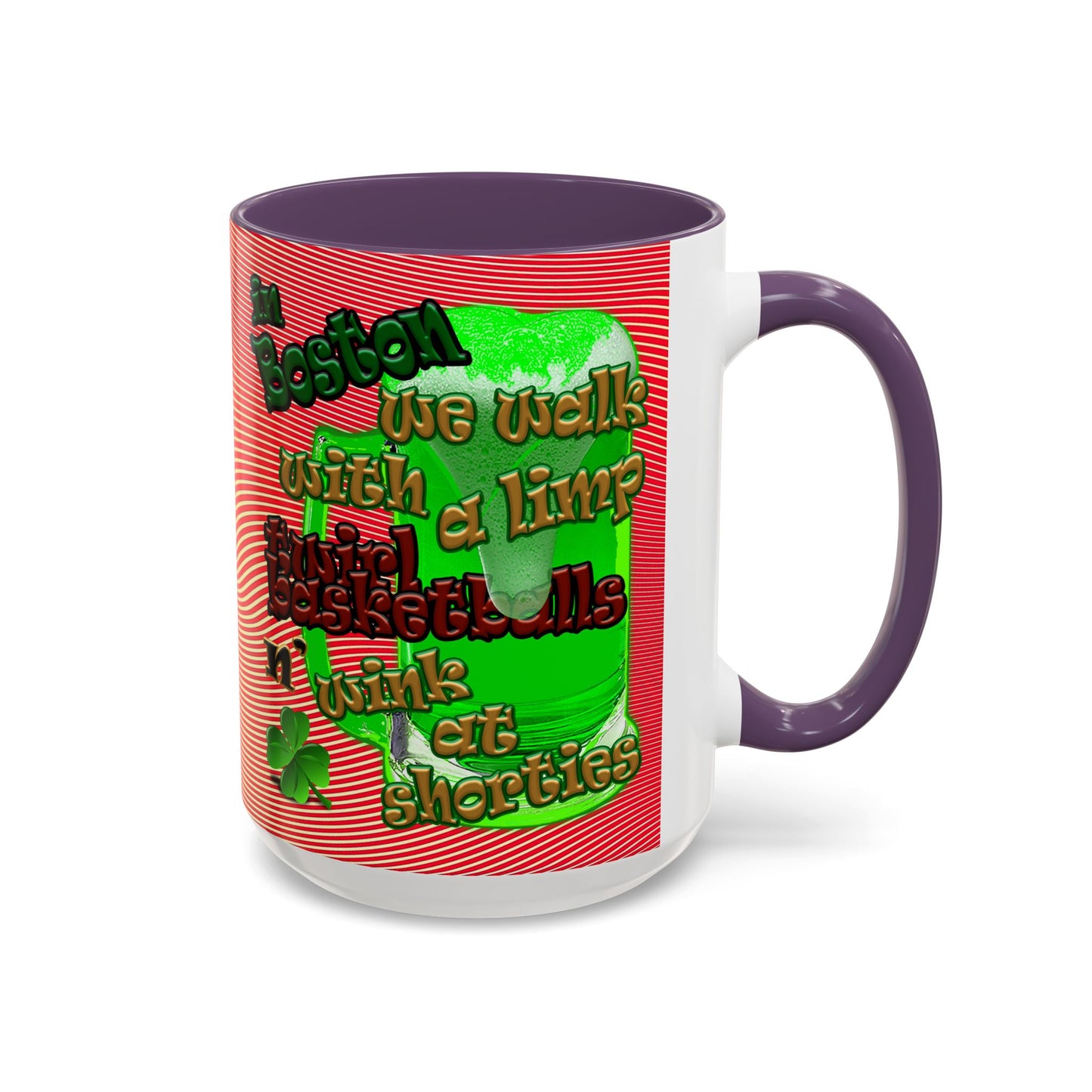 celtics logo - Accent Mug (yellow-orange wave)