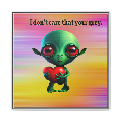 I don't care that your grey - framed canvas art (color blur)