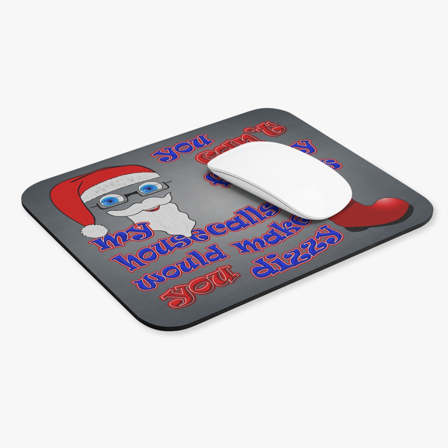 santa's shoes - Mouse Pad (Rectangle) (grey-light grey)