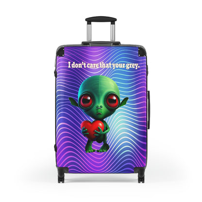 I don't care that your grey - Suitcase (purple wave)