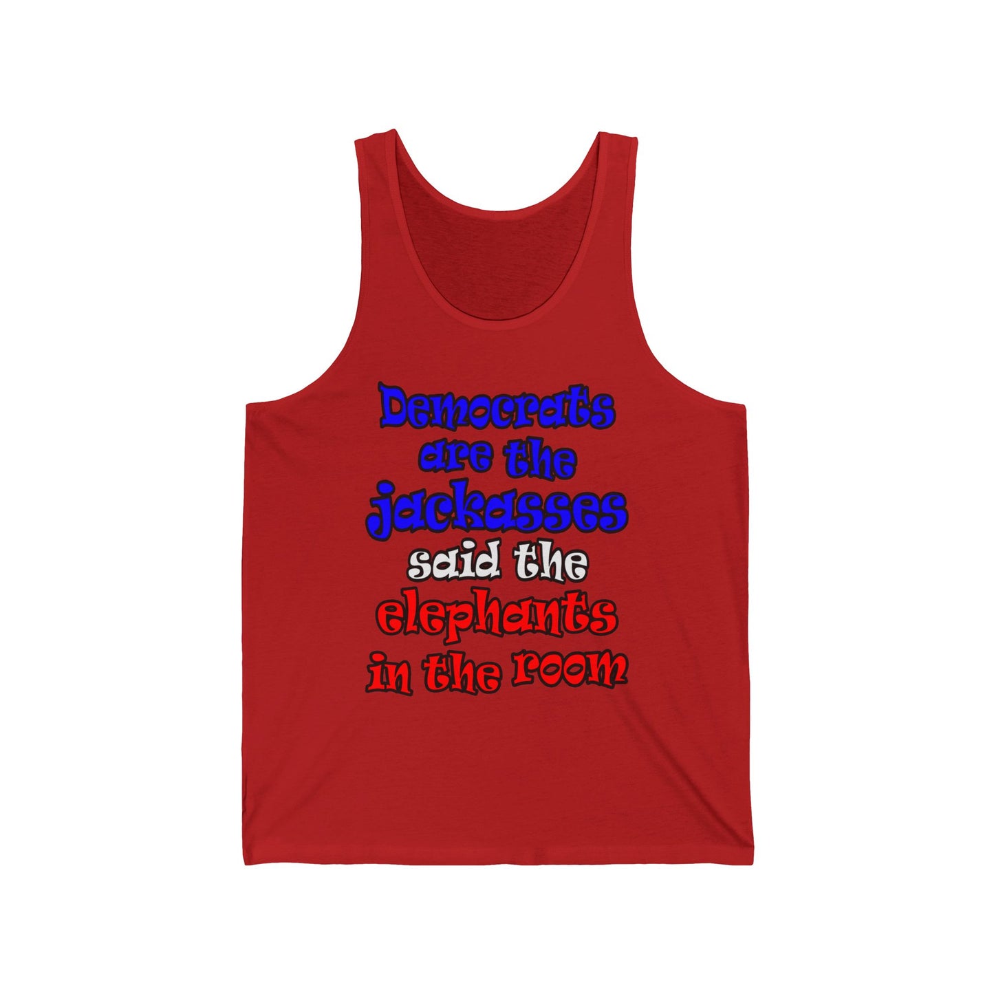 donkeys and elephants - Unisex Jersey Tank
