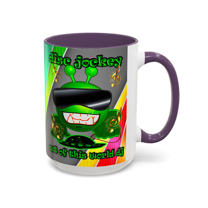 disc jockey - Accent Mug (rainbow split)